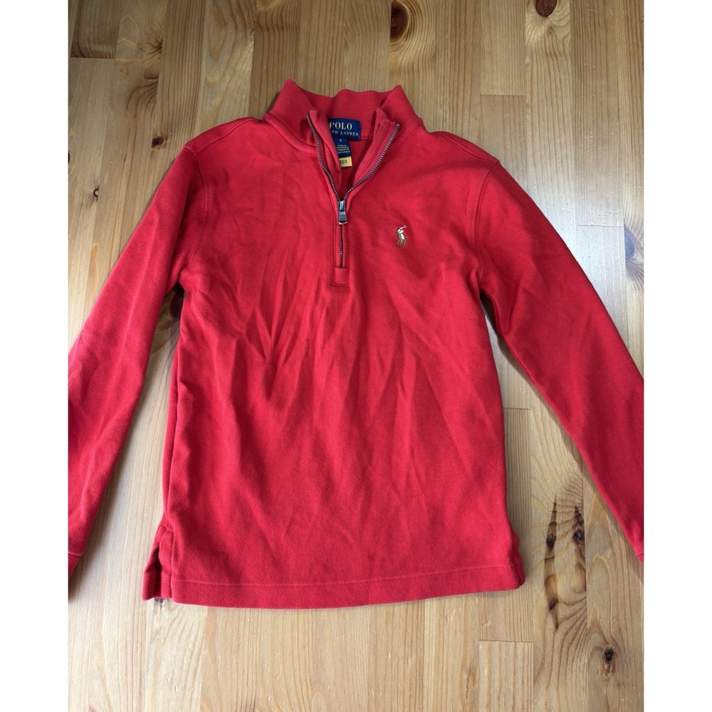 Polo Ralph Lauren Boys Quarter Zip Pullover Sweatshirt Size 6